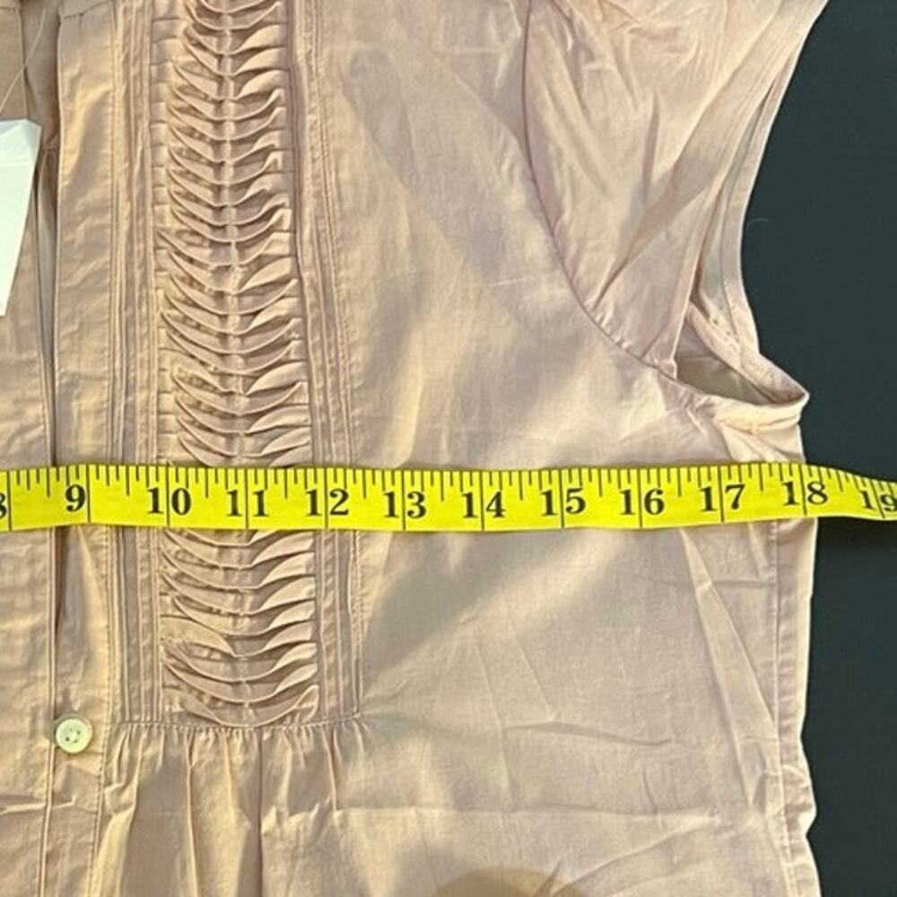 NWT Banana Republic Blush Pintuck Blouse Soft Feminine Top Medium - Picture 7 of 8